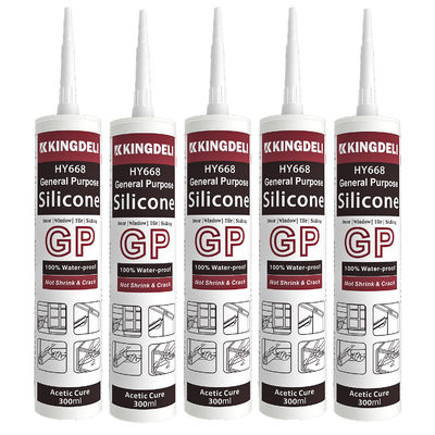 GP Construction Acetic Cure Silicone Sealant Glass Glue 300ml
